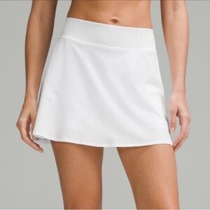 White Lululemon lightweight high rise tennis Skirt